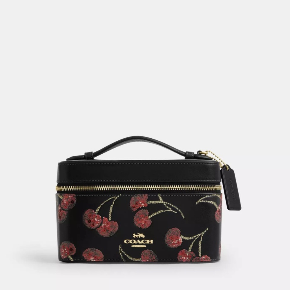 NWT Coach! Cosmetic Case
With Cherry Print 🖤🍒